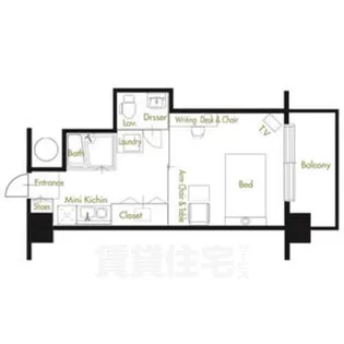 1Kの間取り画像