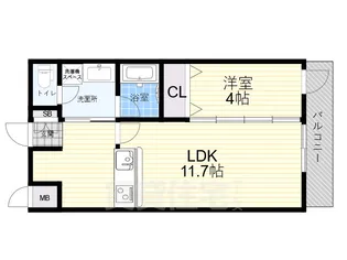 ウェルスクエア西宮甲東園【1階】の間取り
