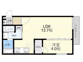 ウェルスクエア西宮甲東園【2階】の間取り