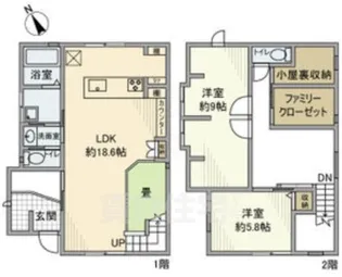 愛知県名古屋市天白区平針南2丁目【一戸建】の間取り