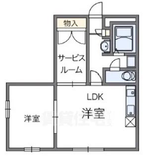 レオパレス ヴィヴェール【2階】の間取り