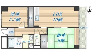 ジュネスチャイム【5階】の間取り
