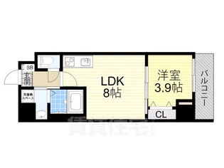 大阪府堺市堺区甲斐町東4丁【マンション】の間取り