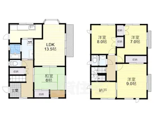 大阪府豊中市永楽荘3丁目【一戸建】の間取り