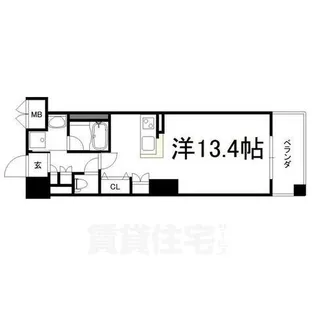 クリスタルグランツ西大路三条【3階】の間取り