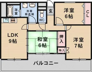 ラフィーネ竹園【1階】の間取り
