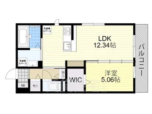 カノン蓮池【1階】の間取り