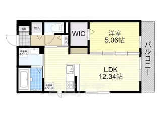 カノン蓮池【1階】の間取り