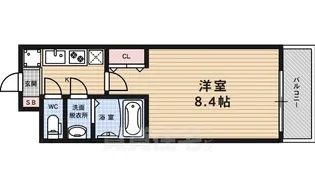 プリモベント円町【4階】の間取り
