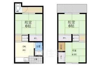 大阪府東大阪市新池島町1丁目【一戸建】の間取り