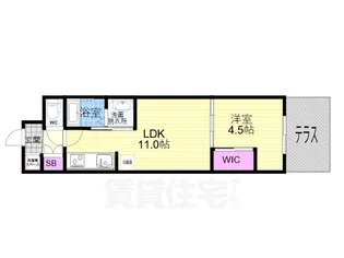 スワンズ京都東寺ガーデン【2階】の間取り