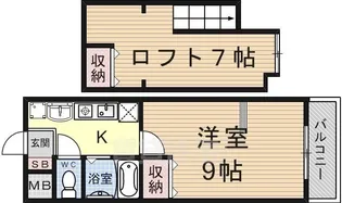 1Kの間取り画像