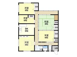 根成柿貸家【2階】の間取り