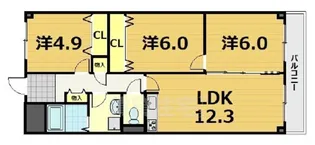 セブンマンション【5階】の間取り