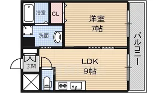 大阪府堺市堺区南瓦町【マンション】の間取り