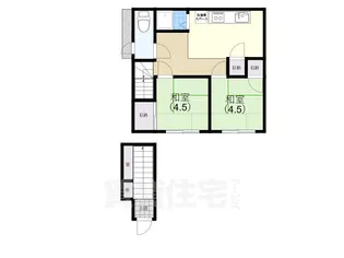 月見山アパート【2F号室】の間取り