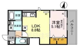 LuSole嵐山【3階】の間取り