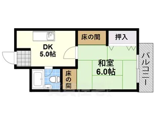 メゾン阪南【6階】の間取り