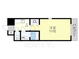 クエスト西大路【6階】の間取り