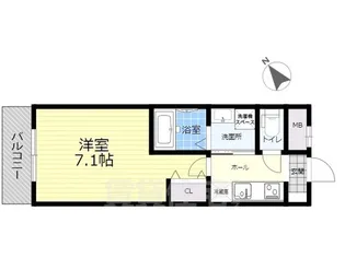 大阪府大阪市東淀川区上新庄3丁目【マンション】の間取り