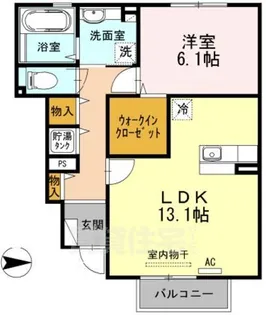 クレール西脇【1階】の間取り