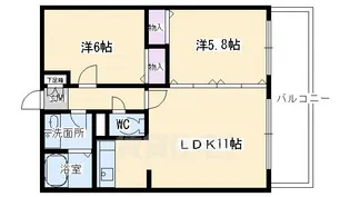 ラッフィナート【1階】の間取り