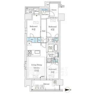 GRANPASEO丸の内【12階】の間取り