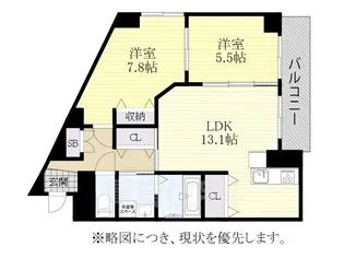 サンフラワー北原【2階】の間取り