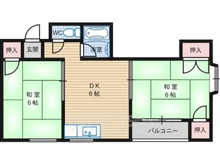 マンション忍【4階】の間取り