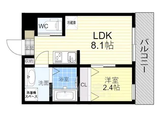 ワコーレヴィータ豊中服部【1階】の間取り
