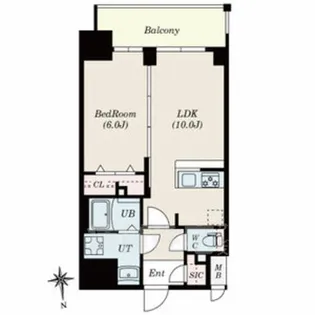 RICHED’OR古出来(旧S-RESIDENCE古出来一丁目)【13階】の間取り