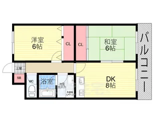 2DKの間取り画像