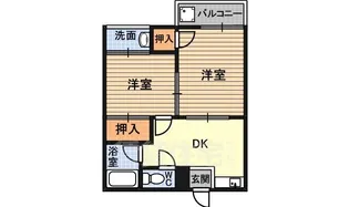 ヴィラナリー大道【1階】の間取り