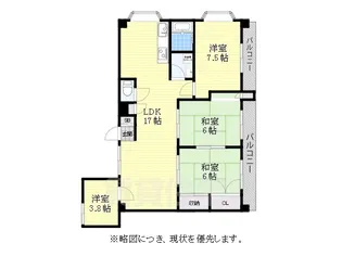 Tテラス赤坪【2階】の間取り
