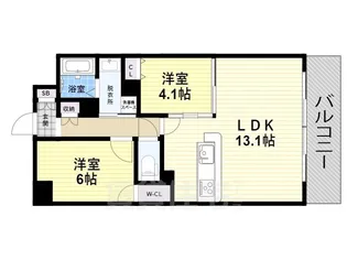 大阪府堺市堺区宿院町東1丁【マンション】の間取り