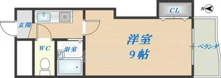 ユニハイム長堂【3階】の間取り