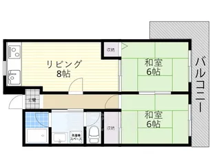 キャッスルハイツ【2階】の間取り