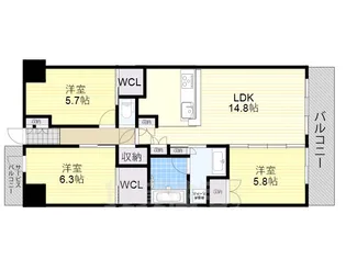 シティテラス神崎川駅前【6階】の間取り