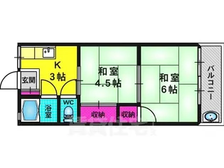 2Kの間取り画像