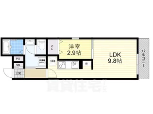 大阪府豊中市庄内西町3丁目【マンション】の間取り