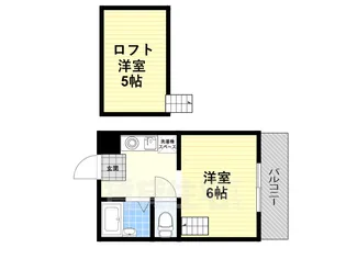 ウエストビュー桜井【2階】の間取り