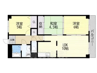 ビスタ緑ヶ丘【4階】の間取り