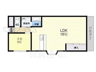 八尾南ピュアハイツ【1階】の間取り