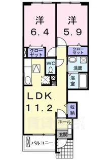 トレ テゾーロ【1階】の間取り