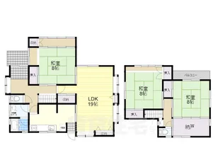奈良県奈良市若葉台1丁目【一戸建】の間取り