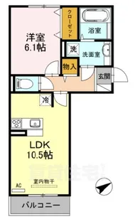 メゾンヴィラ栗東【2階】の間取り