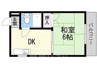 プレアール瓜破西【4階】の間取り