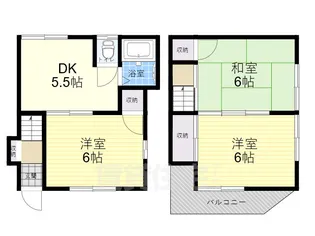 大阪府東大阪市日下町2丁目【一戸建】の間取り