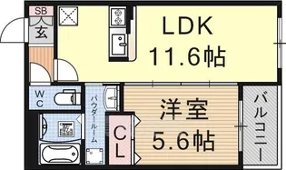ハートフル下戸山【3階】の間取り