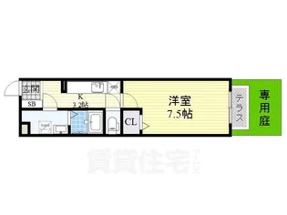 エスポワールB【1階】の間取り